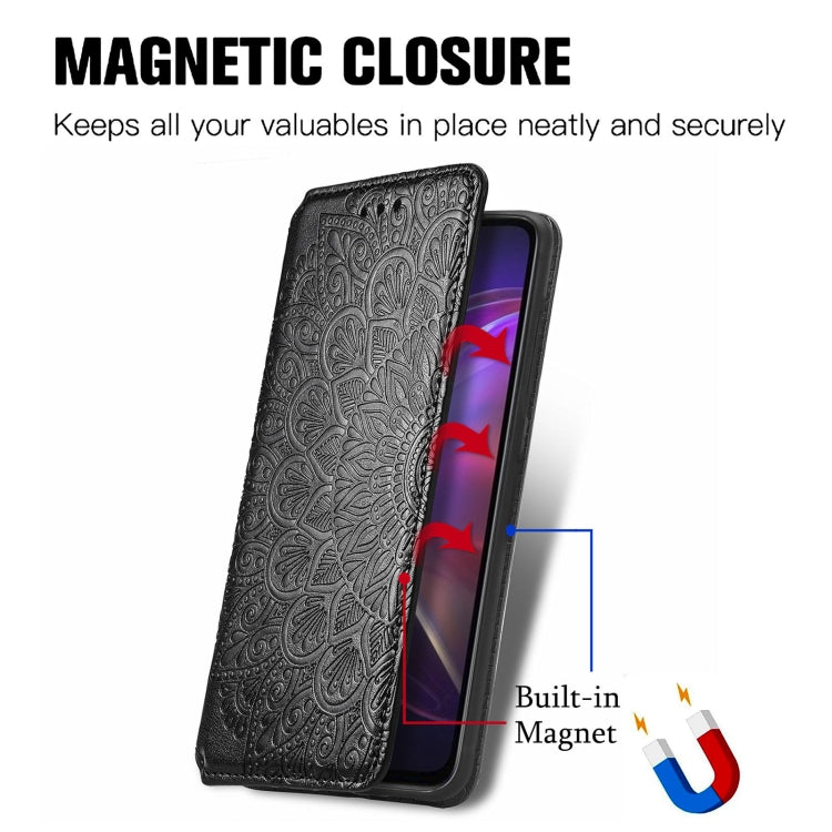 For vivo V21 Blooming Mandala Embossed Pattern Magnetic Horizontal Flip Leather Case with Holder & Card Slots & Wallet