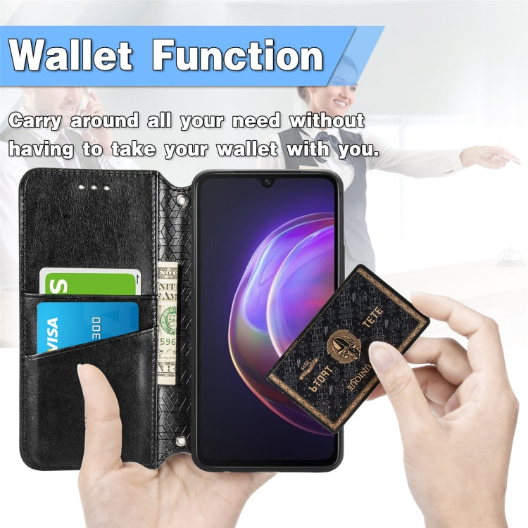For vivo V21 Blooming Mandala Embossed Pattern Magnetic Horizontal Flip Leather Case with Holder & Card Slots & Wallet