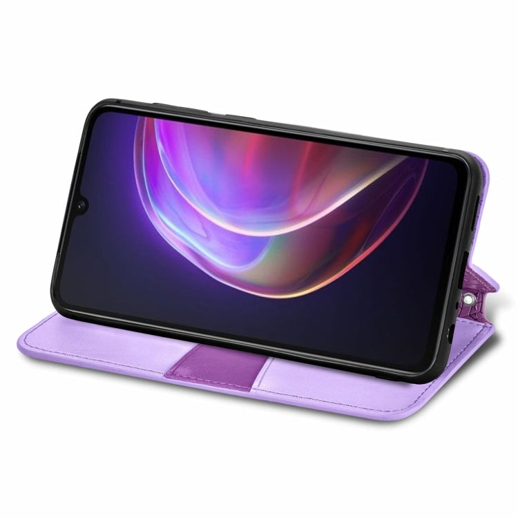 For vivo V21 Blooming Mandala Embossed Pattern Magnetic Horizontal Flip Leather Case with Holder & Card Slots & Wallet