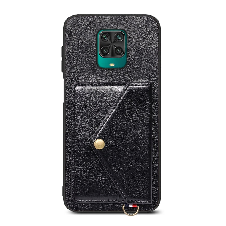 For Xiaomi Redmi Note 9 Pro Litchi Texture Silicone + PC + PU Leather Back Cover Shockproof Case with Card Slot