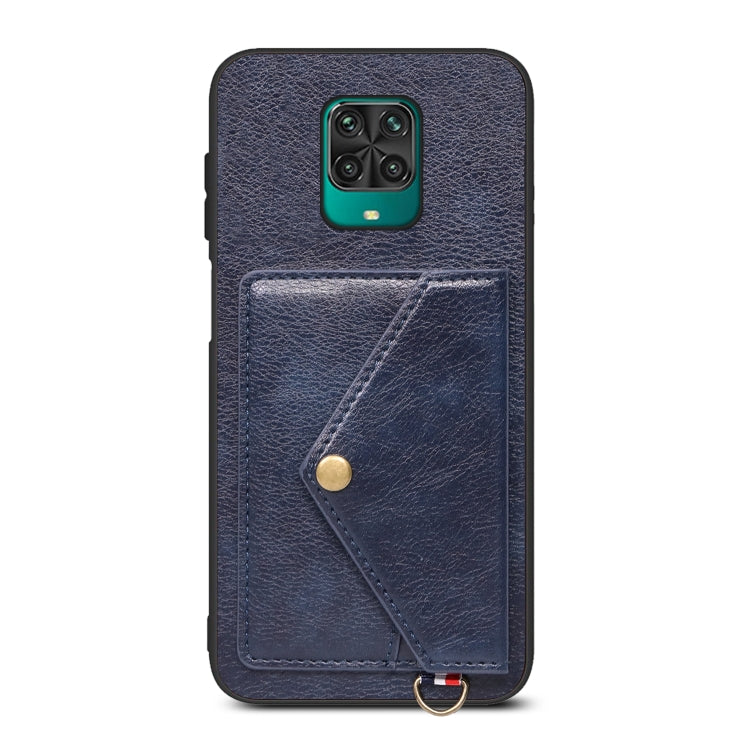For Xiaomi Redmi Note 9 Pro Litchi Texture Silicone + PC + PU Leather Back Cover Shockproof Case with Card Slot