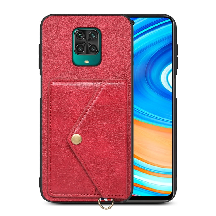 For Xiaomi Redmi Note 9 Pro Litchi Texture Silicone + PC + PU Leather Back Cover Shockproof Case with Card Slot