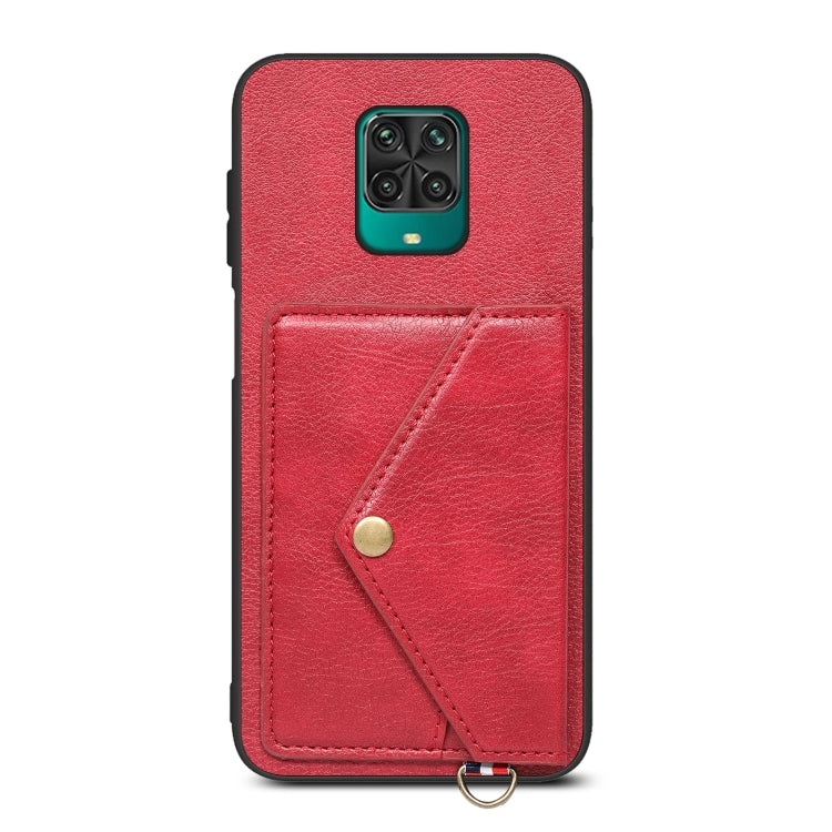 For Xiaomi Redmi Note 9 Pro Litchi Texture Silicone + PC + PU Leather Back Cover Shockproof Case with Card Slot