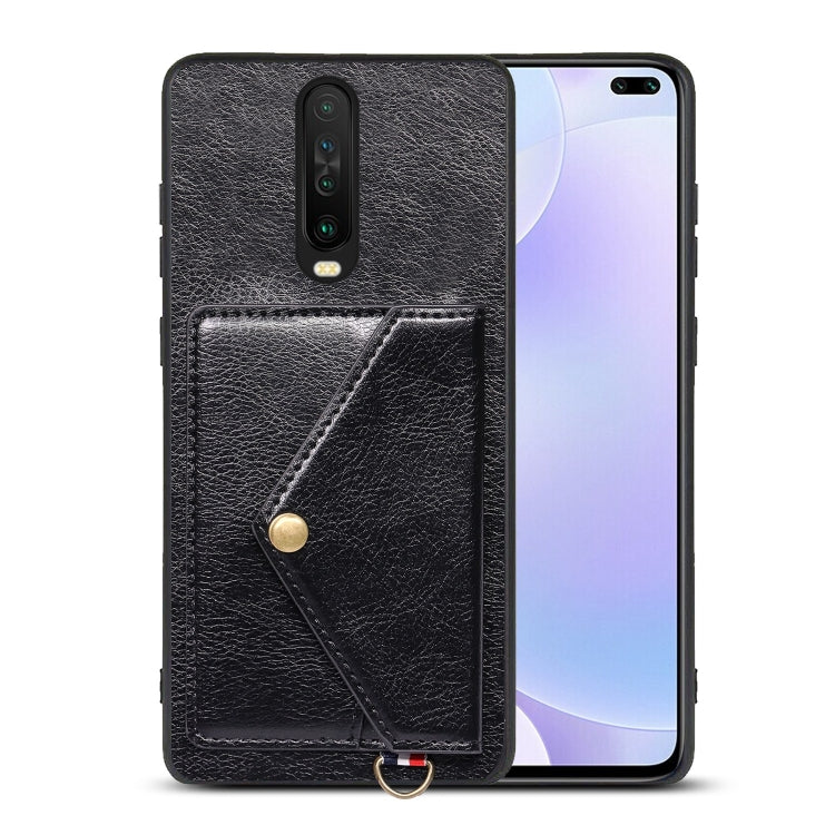 For Xiaomi Redmi K30 Litchi Texture Silicone + PC + PU Leather Back Cover Shockproof Case with Card Slot
