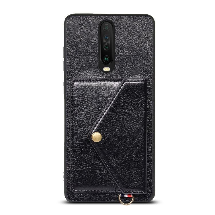 For Xiaomi Redmi K30 Litchi Texture Silicone + PC + PU Leather Back Cover Shockproof Case with Card Slot