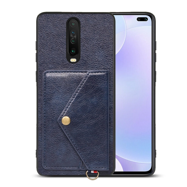 For Xiaomi Redmi K30 Litchi Texture Silicone + PC + PU Leather Back Cover Shockproof Case with Card Slot
