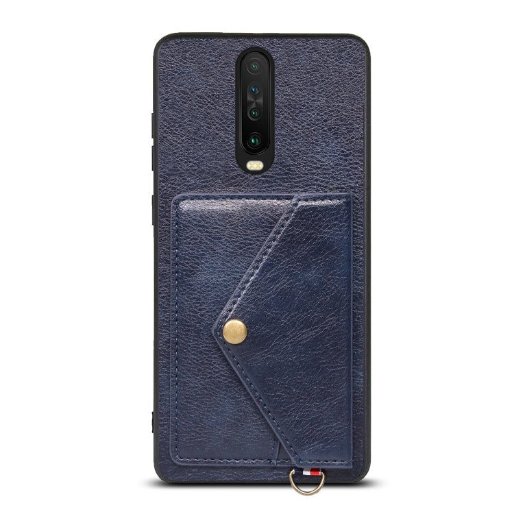 For Xiaomi Redmi K30 Litchi Texture Silicone + PC + PU Leather Back Cover Shockproof Case with Card Slot