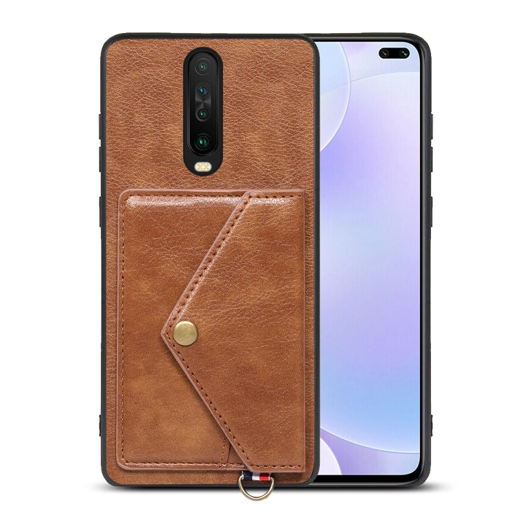 For Xiaomi Redmi K30 Litchi Texture Silicone + PC + PU Leather Back Cover Shockproof Case with Card Slot