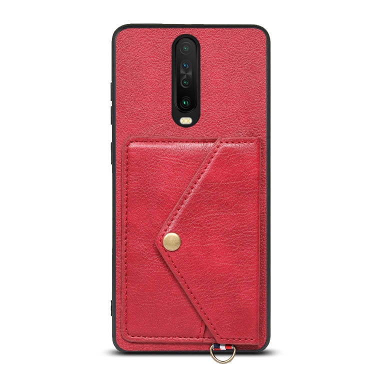 For Xiaomi Redmi K30 Litchi Texture Silicone + PC + PU Leather Back Cover Shockproof Case with Card Slot