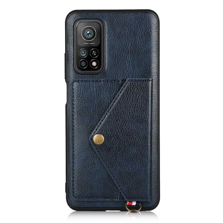 For Xiaomi Mi 10T Pro 5G Litchi Texture Silicone + PC + PU Leather Back Cover Shockproof Case with Card Slot