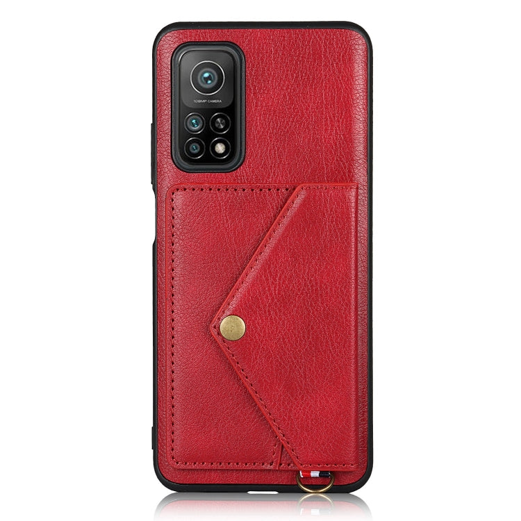 For Xiaomi Mi 10T Pro 5G Litchi Texture Silicone + PC + PU Leather Back Cover Shockproof Case with Card Slot
