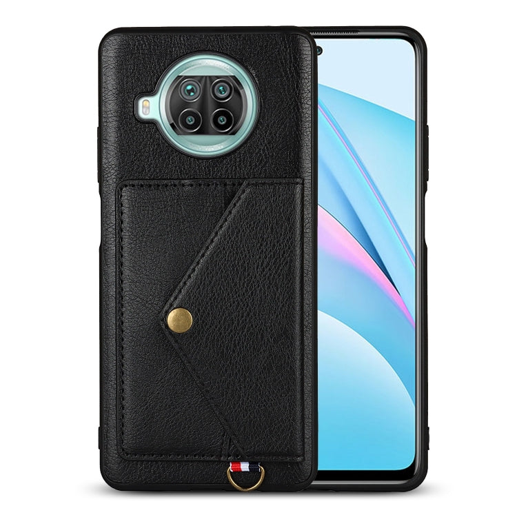 For Xiaomi Mi 10T Lite 5G Litchi Texture Silicone + PC + PU Leather Back Cover Shockproof Case with Card Slot