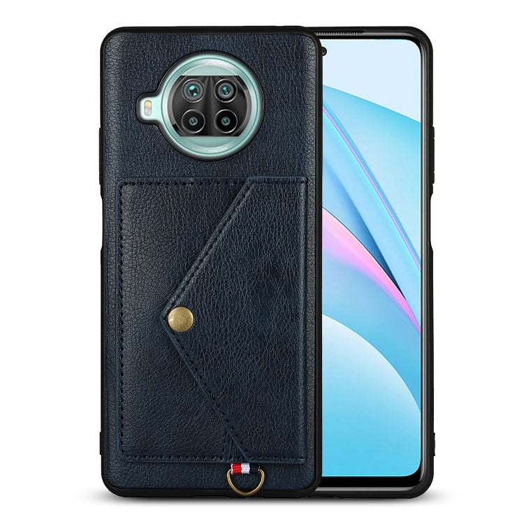 For Xiaomi Mi 10T Lite 5G Litchi Texture Silicone + PC + PU Leather Back Cover Shockproof Case with Card Slot