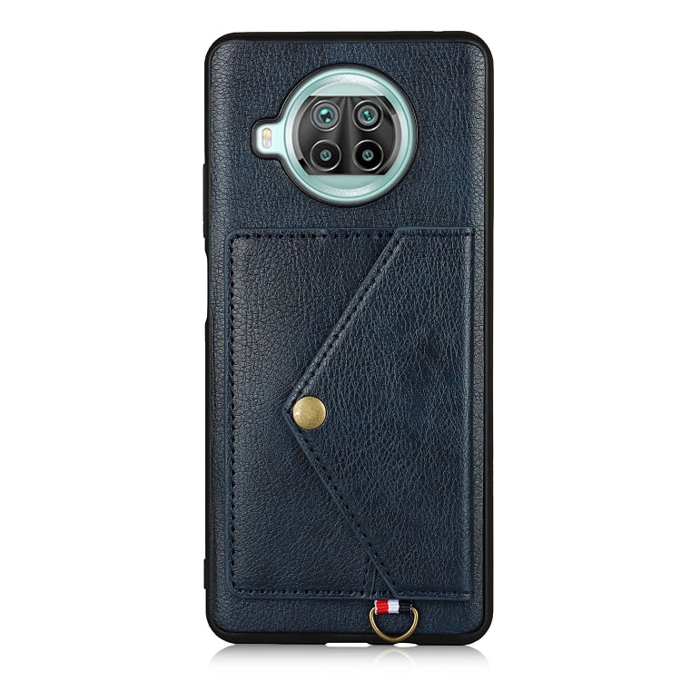 For Xiaomi Mi 10T Lite 5G Litchi Texture Silicone + PC + PU Leather Back Cover Shockproof Case with Card Slot