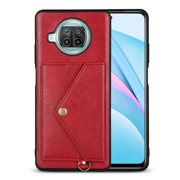 For Xiaomi Mi 10T Lite 5G Litchi Texture Silicone + PC + PU Leather Back Cover Shockproof Case with Card Slot