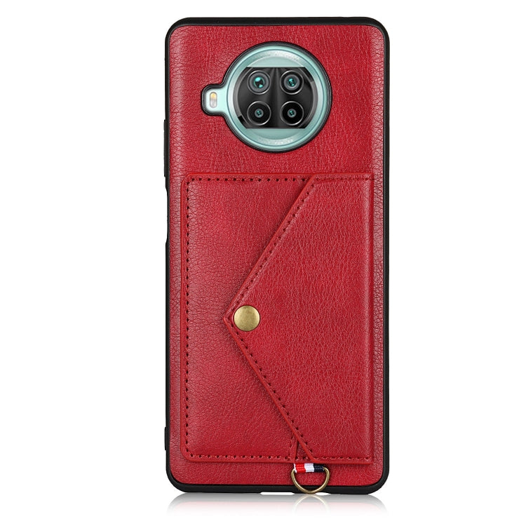 For Xiaomi Mi 10T Lite 5G Litchi Texture Silicone + PC + PU Leather Back Cover Shockproof Case with Card Slot