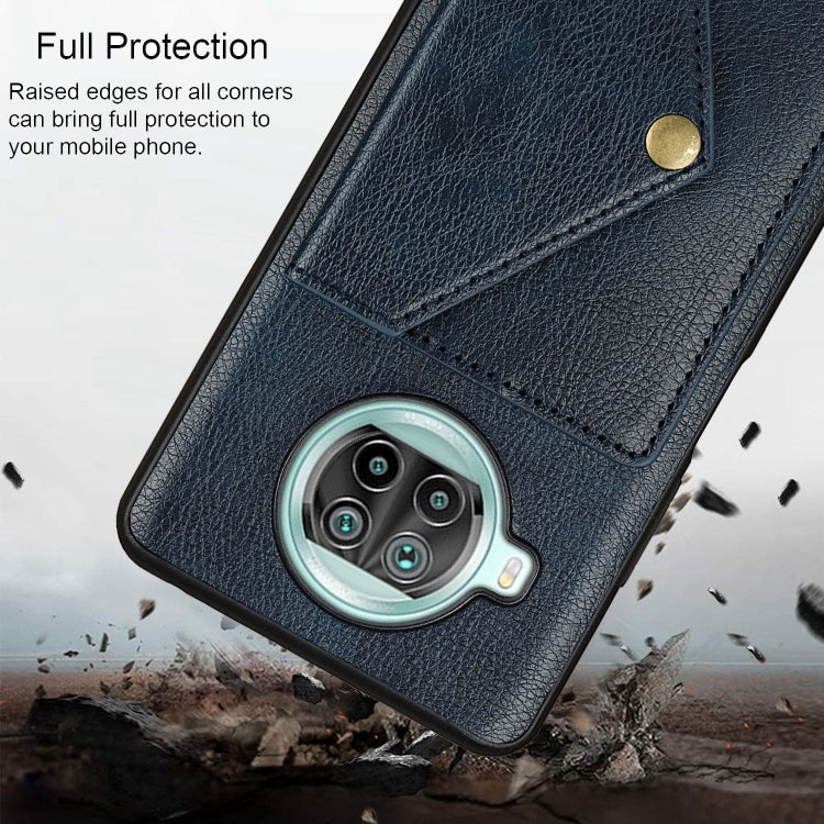 For Xiaomi Mi 10T Lite 5G Litchi Texture Silicone + PC + PU Leather Back Cover Shockproof Case with Card Slot