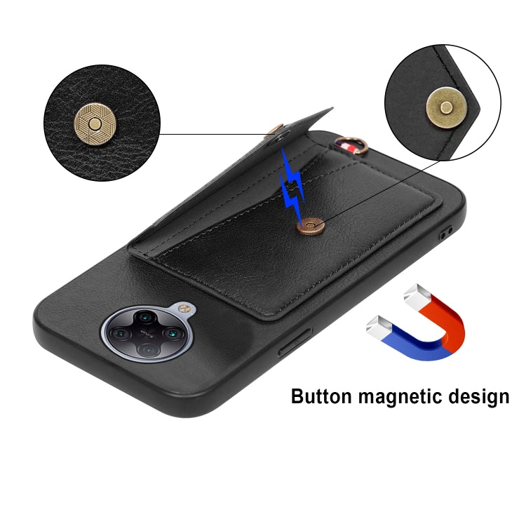 For Xiaomi Redmi K30 Pro Litchi Texture Silicone + PC + PU Leather Back Cover Shockproof Case with Card Slot