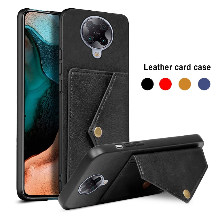 For Xiaomi Redmi K30 Pro Litchi Texture Silicone + PC + PU Leather Back Cover Shockproof Case with Card Slot