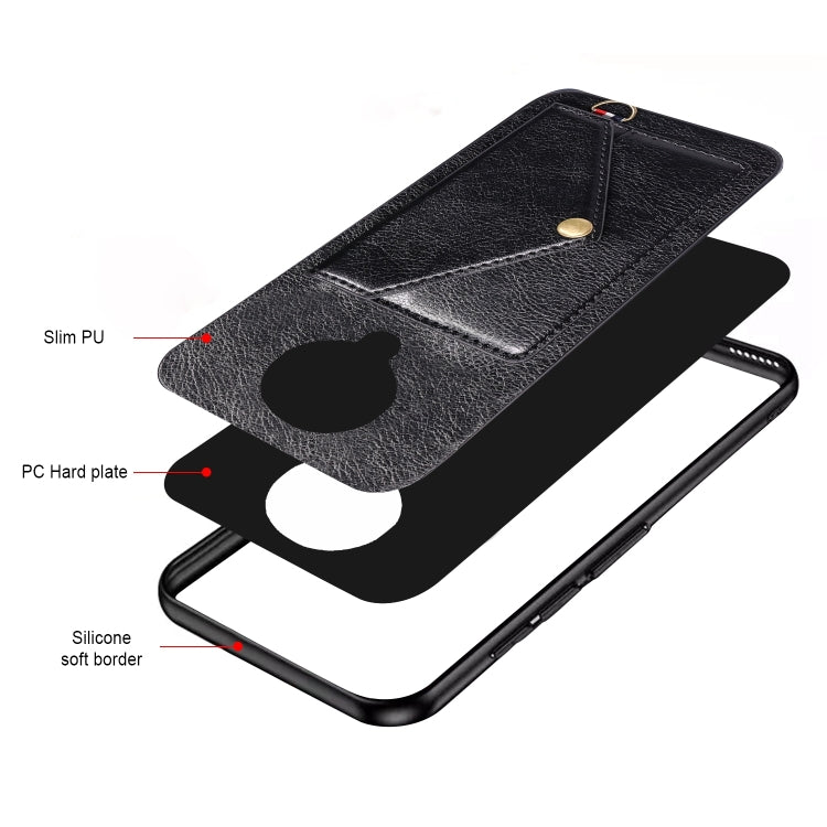 For Xiaomi Redmi K30 Pro Litchi Texture Silicone + PC + PU Leather Back Cover Shockproof Case with Card Slot