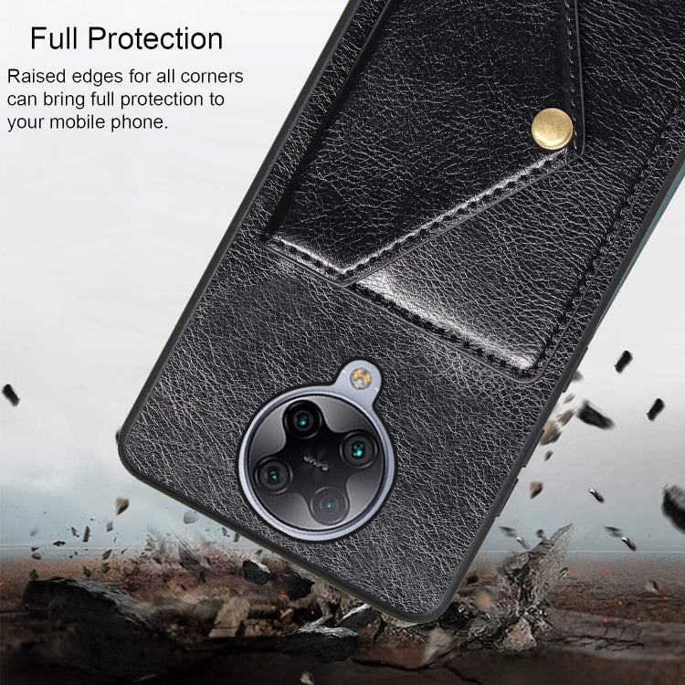 For Xiaomi Redmi K30 Pro Litchi Texture Silicone + PC + PU Leather Back Cover Shockproof Case with Card Slot