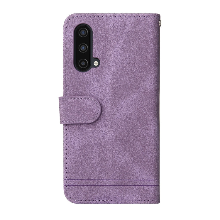 For OnePlus Nord CE 5G Skin Feel Life Tree Metal Button Horizontal Flip Leather Case with Holder & Card Slot & Wallet & Photo Frame & Strap