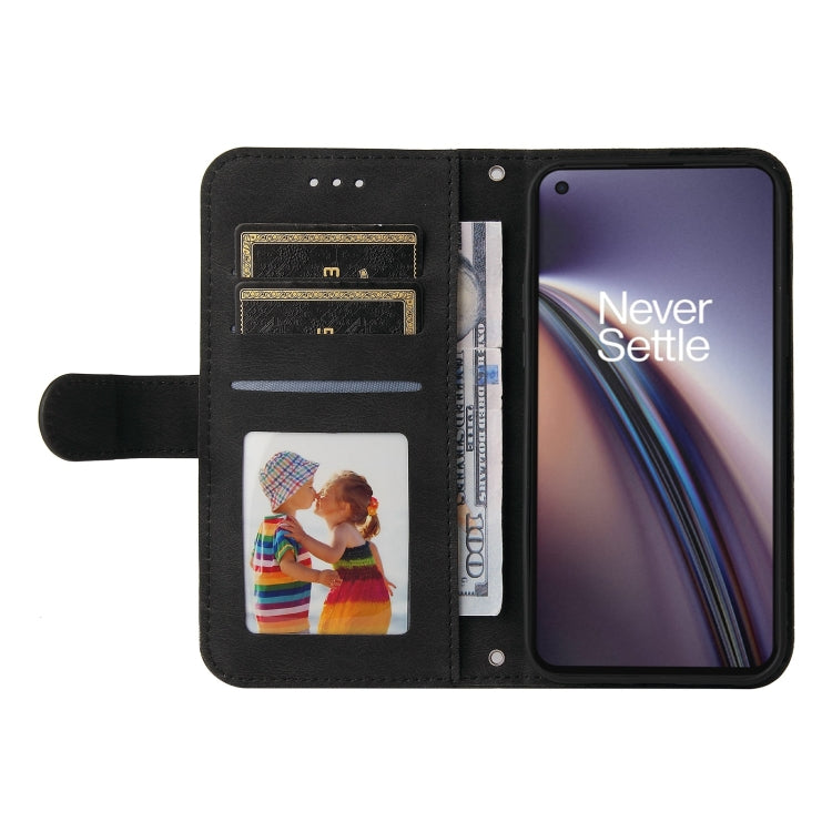 For OnePlus Nord CE 5G Skin Feel Life Tree Metal Button Horizontal Flip Leather Case with Holder & Card Slot & Wallet & Photo Frame & Strap