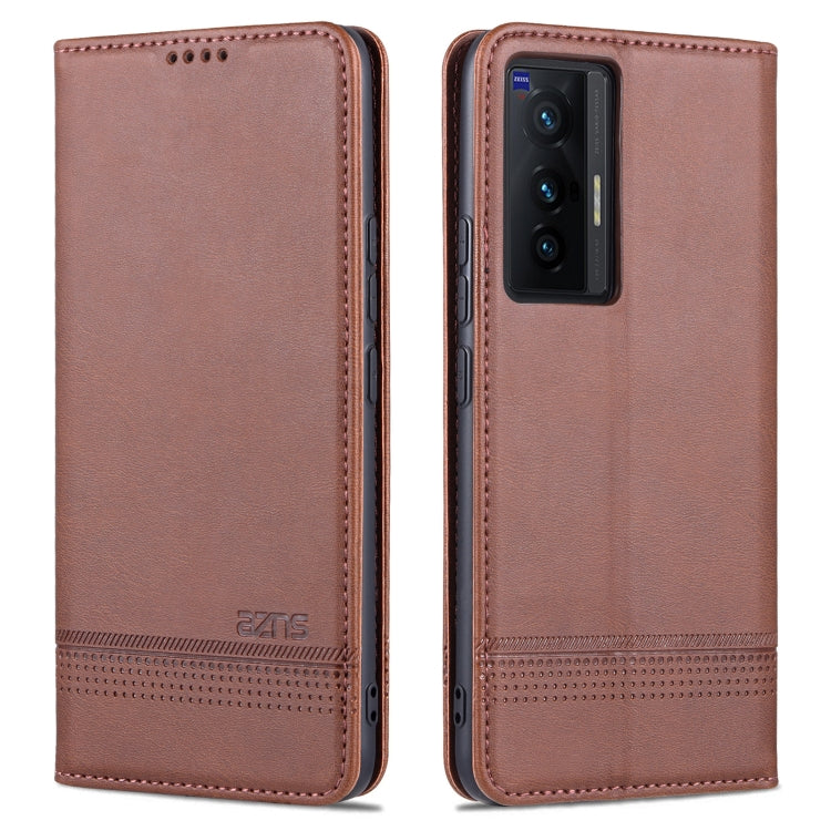 For vivo X70 AZNS Magnetic Calf Texture Horizontal Flip Leather Case with Card Slots & Holder & Wallet