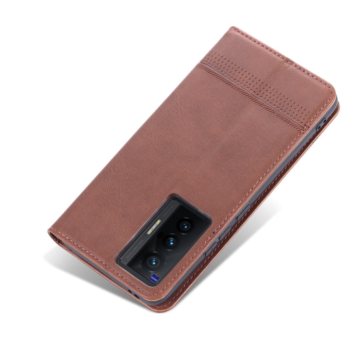 For vivo X70 AZNS Magnetic Calf Texture Horizontal Flip Leather Case with Card Slots & Holder & Wallet