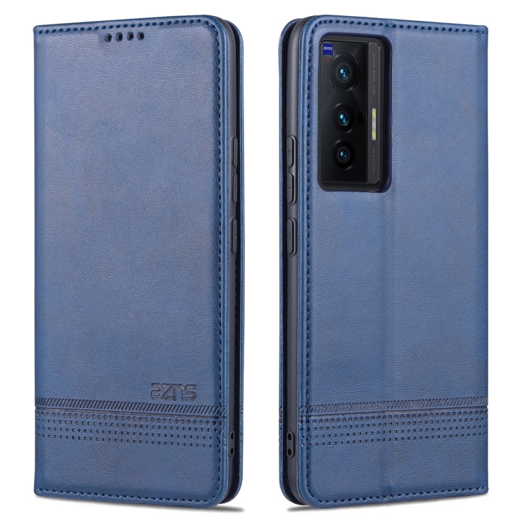 For vivo X70 AZNS Magnetic Calf Texture Horizontal Flip Leather Case with Card Slots & Holder & Wallet