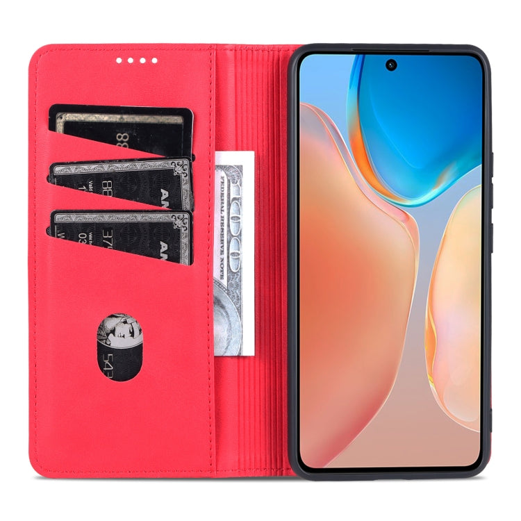 For vivo X70 AZNS Magnetic Calf Texture Horizontal Flip Leather Case with Card Slots & Holder & Wallet