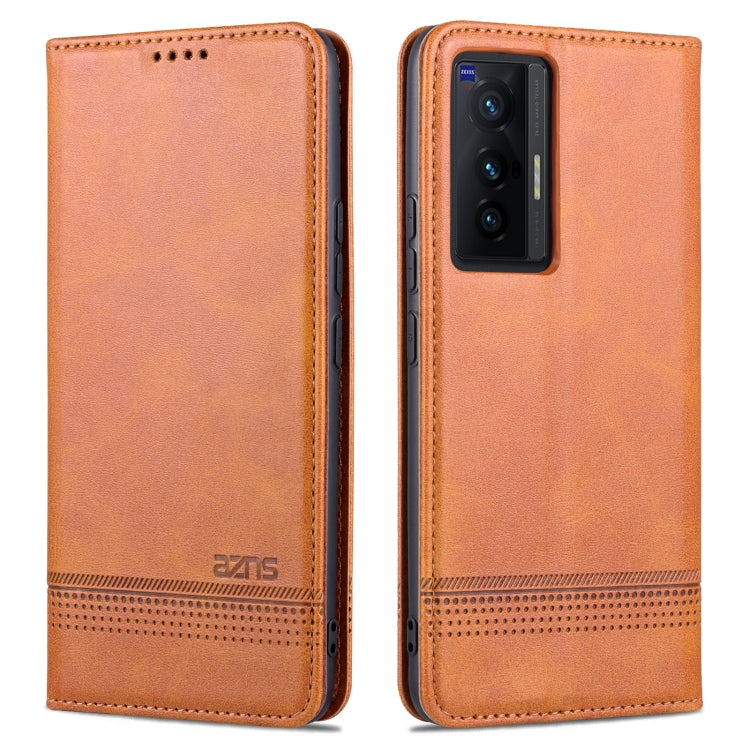 For vivo X70 AZNS Magnetic Calf Texture Horizontal Flip Leather Case with Card Slots & Holder & Wallet
