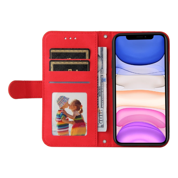 For iPhone 12 mini Skin Feel Life Tree Metal Button Horizontal Flip Leather Case with Holder & Card Slot & Wallet & Photo Frame & Strap
