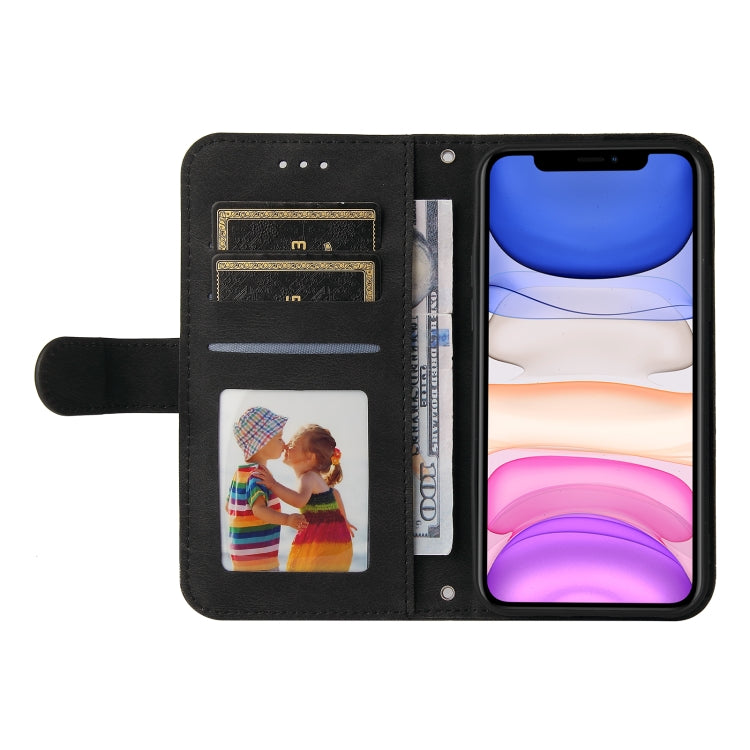 For iPhone 12 mini Skin Feel Life Tree Metal Button Horizontal Flip Leather Case with Holder & Card Slot & Wallet & Photo Frame & Strap