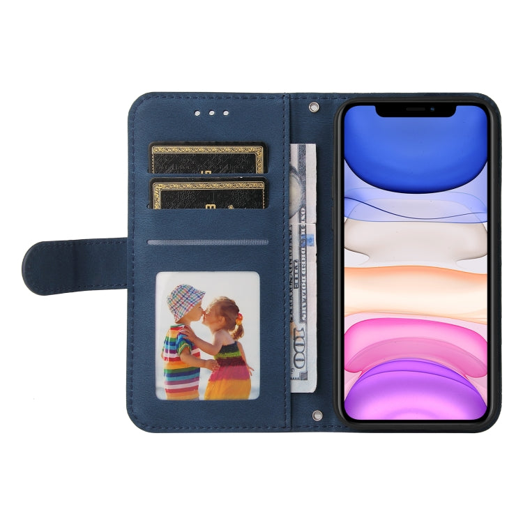 For iPhone 12 mini Skin Feel Life Tree Metal Button Horizontal Flip Leather Case with Holder & Card Slot & Wallet & Photo Frame & Strap
