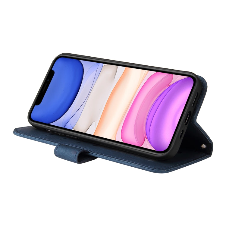 For iPhone 12 mini Skin Feel Life Tree Metal Button Horizontal Flip Leather Case with Holder & Card Slot & Wallet & Photo Frame & Strap