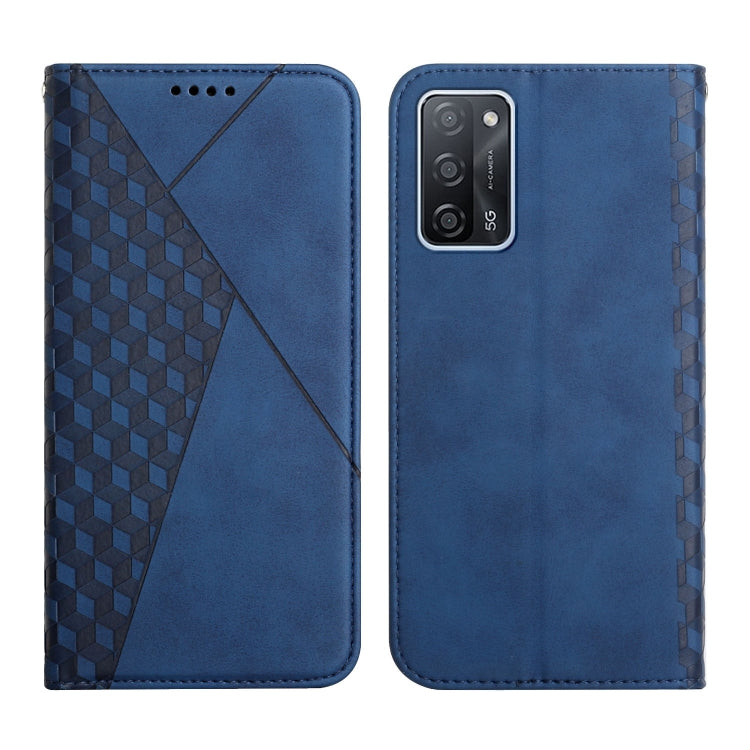 For OPPO A16s / A16 / A54s / A53s 5G / A55 5G Diamond Pattern Splicing Skin Feel Magnetic Horizontal Flip Leather Case with Card Slots & Holder & Wallet