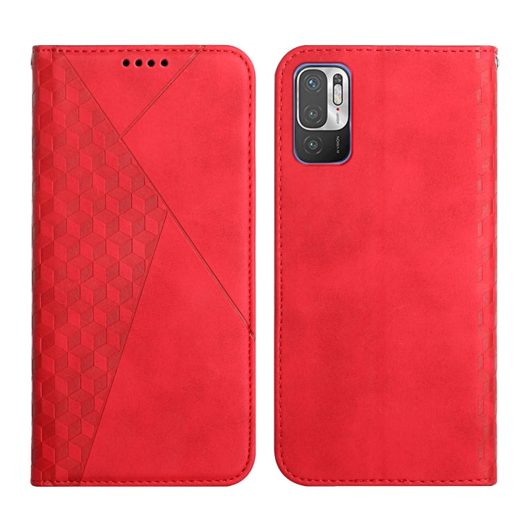 For Xiaomi Redmi Note 10 5G / Note 10T 5G / Poco M3 Pro 5G Diamond Pattern Splicing Skin Feel Magnetic Horizontal Flip Leather Case with Card Slots & Holder & Wallet