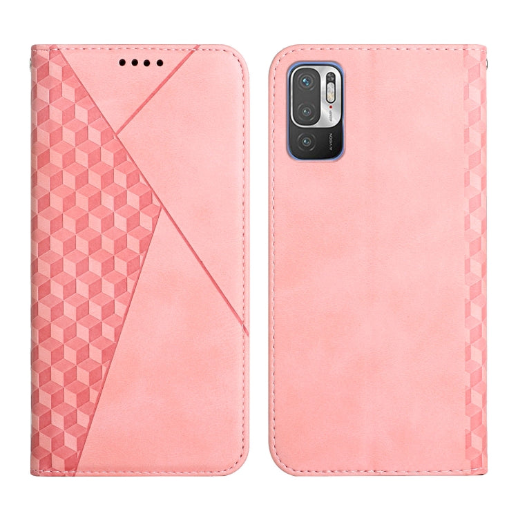 For Xiaomi Redmi Note 10 5G / Note 10T 5G / Poco M3 Pro 5G Diamond Pattern Splicing Skin Feel Magnetic Horizontal Flip Leather Case with Card Slots & Holder & Wallet