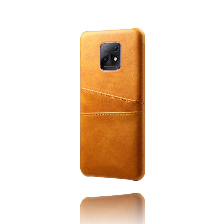 For Xiaomi Redmi 10X 5G Calf Texture PC + PU Leather Back Cover Shockproof Case with Dual Card Slots