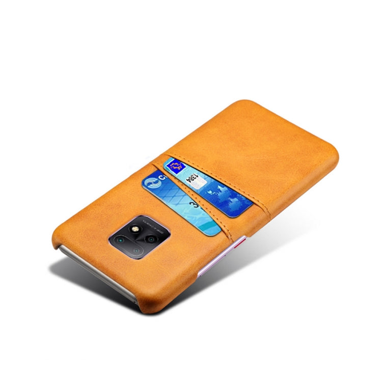 For Xiaomi Redmi 10X 5G Calf Texture PC + PU Leather Back Cover Shockproof Case with Dual Card Slots