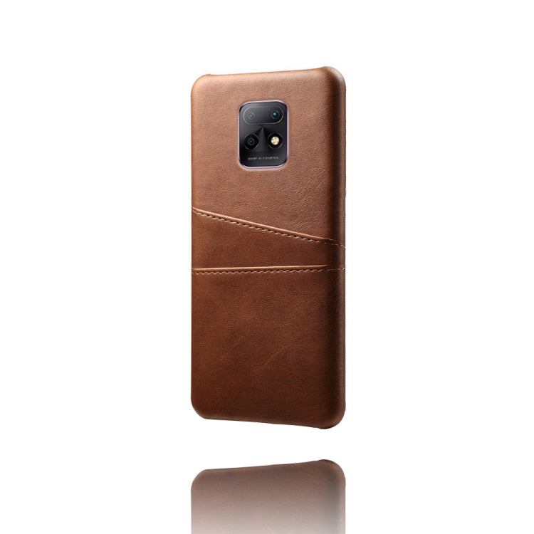 For Xiaomi Redmi 10X Pro 5G Calf Texture PC + PU Leather Back Cover Shockproof Case with Dual Card Slots