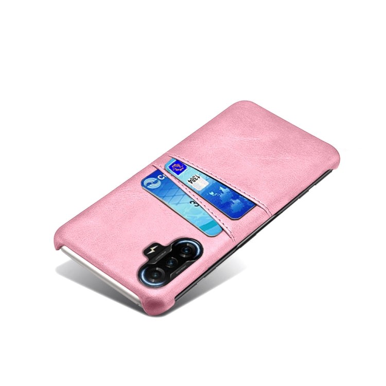 For Xiaomi Redmi K40 Gaming Calf Texture PC + PU Leather Back Cover Shockproof Case with Dual Card Slots