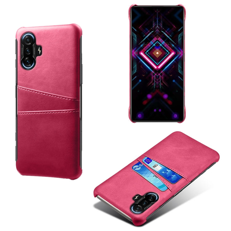 For Xiaomi Redmi K40 Gaming Calf Texture PC + PU Leather Back Cover Shockproof Case with Dual Card Slots