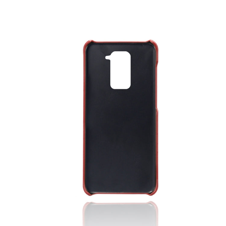For Xiaomi Redmi Note 9 Calf Texture PC + PU Leather Back Cover Shockproof Case with Dual Card Slots