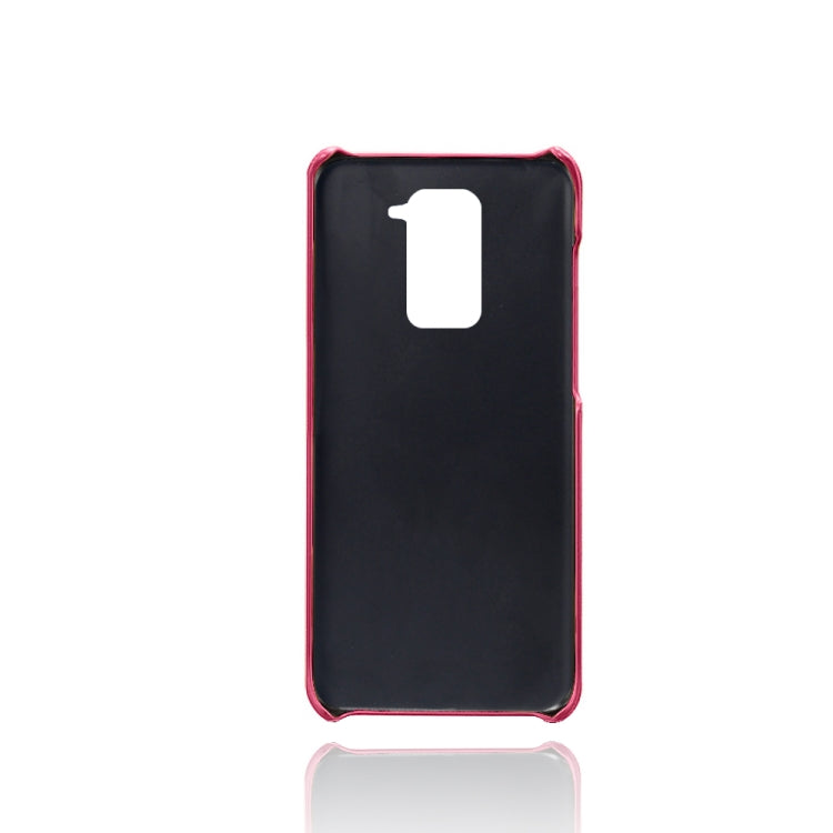 For Xiaomi Redmi Note 9 Calf Texture PC + PU Leather Back Cover Shockproof Case with Dual Card Slots