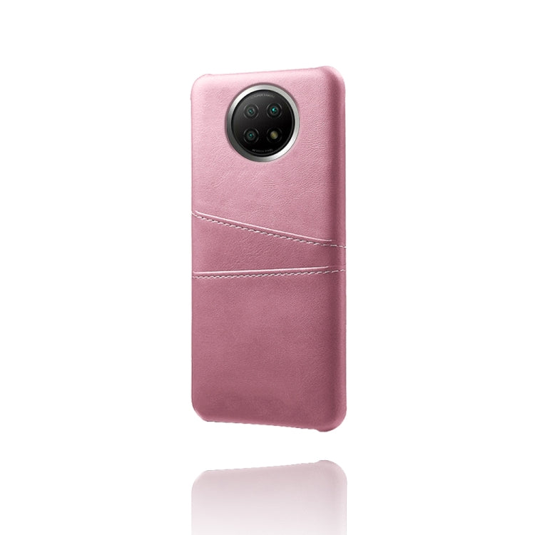 For Xiaomi Redmi Note 9 5G Calf Texture PC + PU Leather Back Cover Shockproof Case with Dual Card Slots