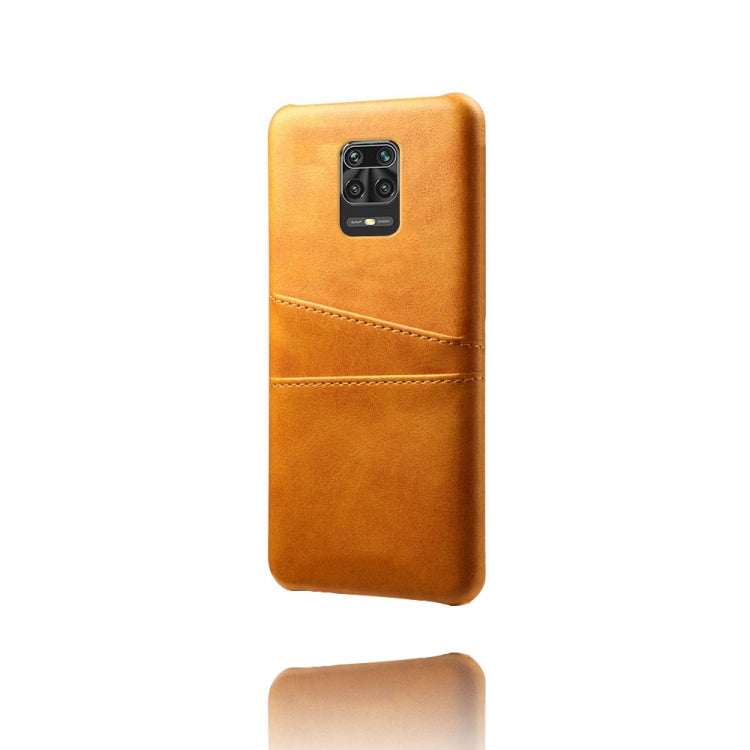 For Xiaomi Redmi Note 9 Pro Max Calf Texture PC + PU Leather Back Cover Shockproof Case with Dual Card Slots