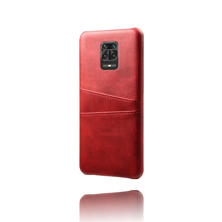 For Xiaomi Redmi Note 9 Pro Max Calf Texture PC + PU Leather Back Cover Shockproof Case with Dual Card Slots