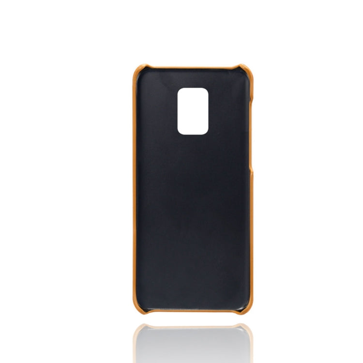 For Xiaomi Redmi Note 9S Calf Texture PC + PU Leather Back Cover Shockproof Case with Dual Card Slots